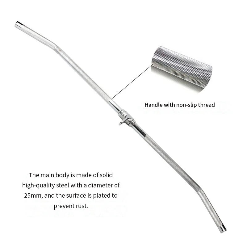 Gym Home Equipment Accessories Lat Pull Down Bar，Chrome-plated Surface Anti-rust High Load-bearing Fitness Tricep Rope Training - Sun Studio