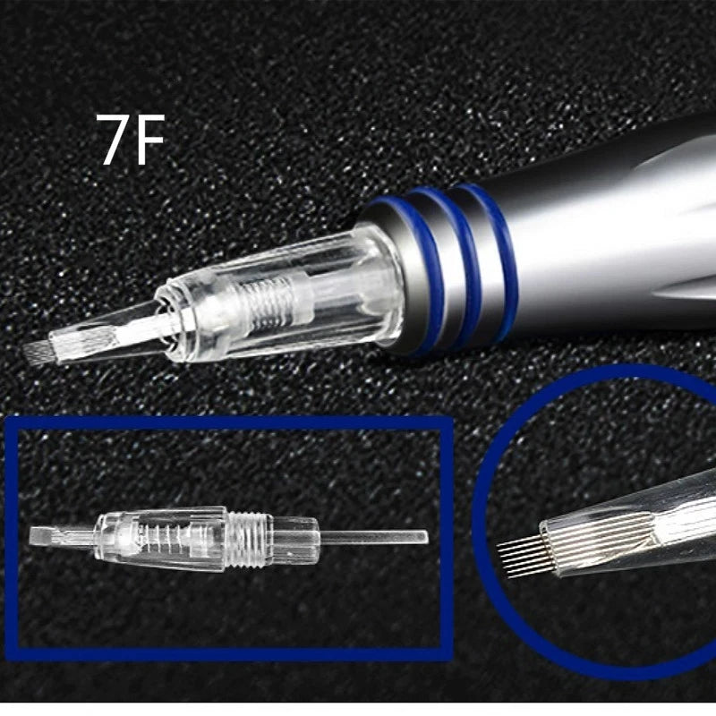 10pcs (Screw) Disposable Cartridge Needles Permanent Tattoo Makeup Eyebrow Lips Needles Embroidery Fog Needles Supplies - Sun Studio