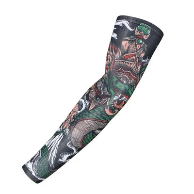 2PCS Cool Men Women Cycling Running Arm Warmer Sleeves UV Sun Protection Cuff Arm Cover Fishing Arm Sleeve Basketball Armguards - Sun Studio