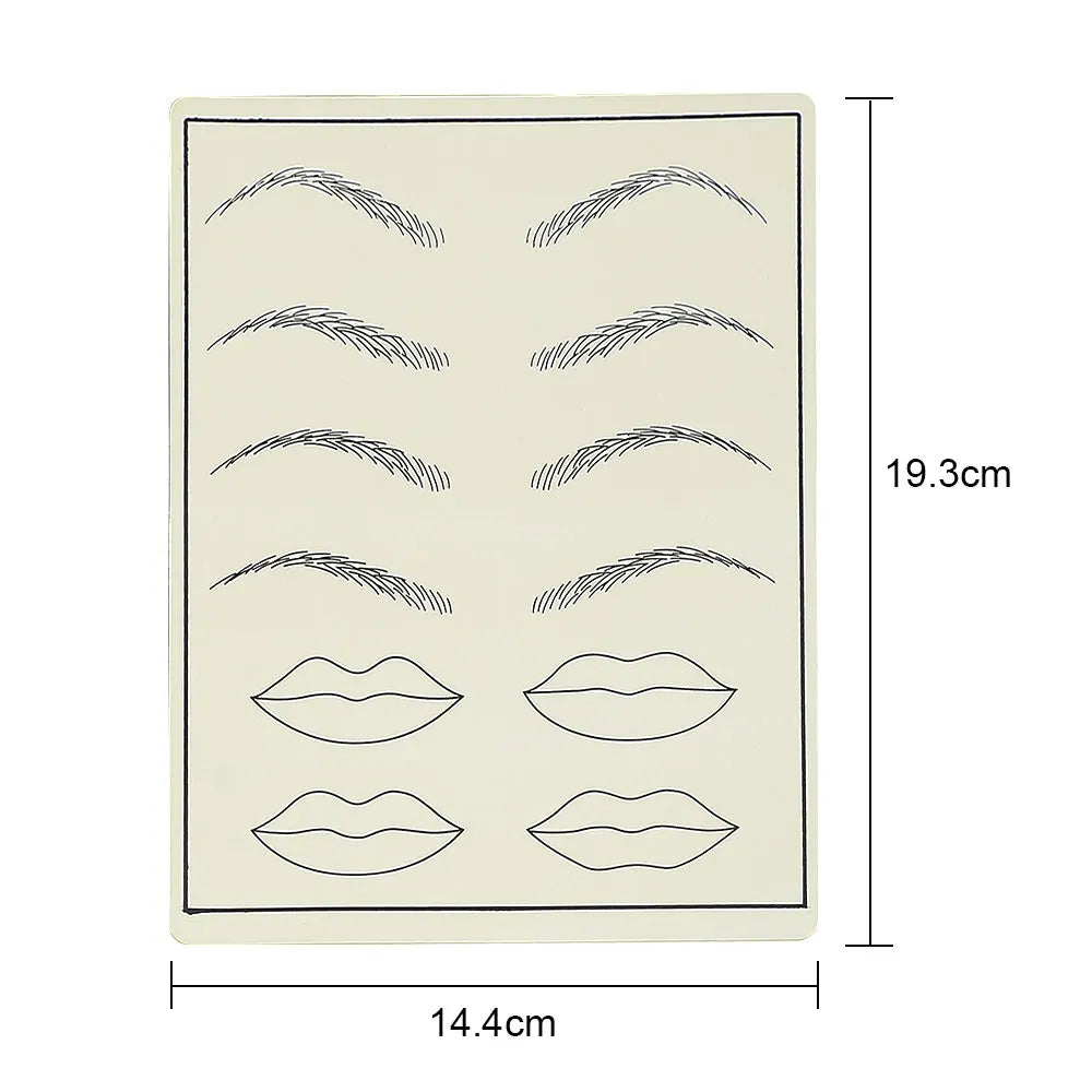 Double Side Eyebrow Tattoo Practice Skin Silicone Skin Kits Tattoo Supplies For Microblading Permanent Makeup Beginner PMU Set