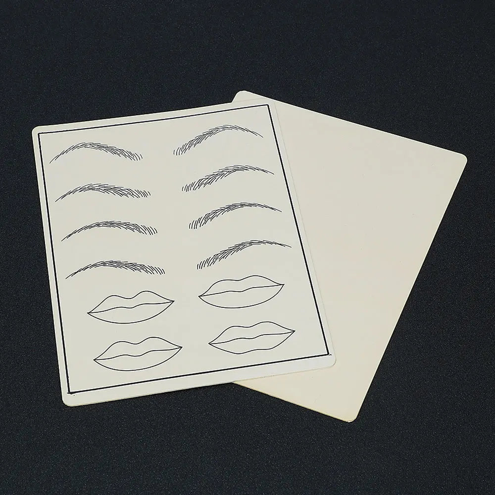 Double Side Eyebrow Tattoo Practice Skin Silicone Skin Kits Tattoo Supplies For Microblading Permanent Makeup Beginner PMU Set