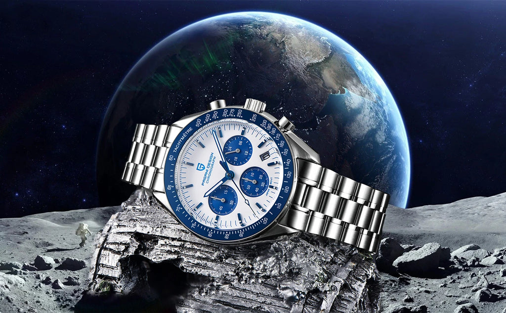 PAGANI DESIGN 2025 New Moon Men's Watches Luxury Quartz Watch For Men AR Sapphire Glass 100M Waterproof Wristwatch Chronograph - Sun Studio
