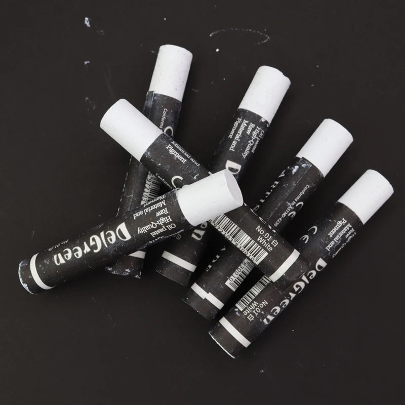 DELGREEN Pearlescent Oil Painting Stick Heavy Color Oil Painting Pastel Paint Graffiti Crayon Artist Students Art Supplies 6pcs - Sun Studio