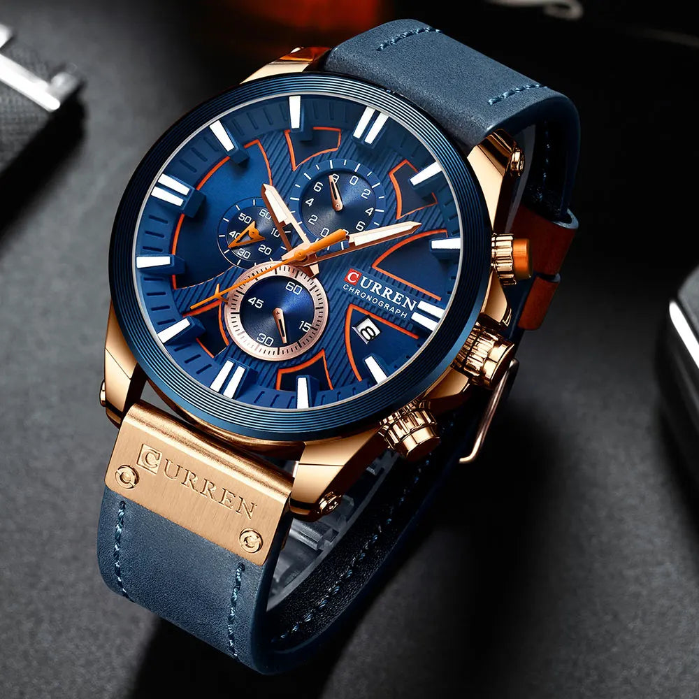New CURREN Men Watches Fashion Quartz Wrist Watches Men's Military Waterproof Sports Watch Male Date Clock Relogio Masculino - Sun Studio