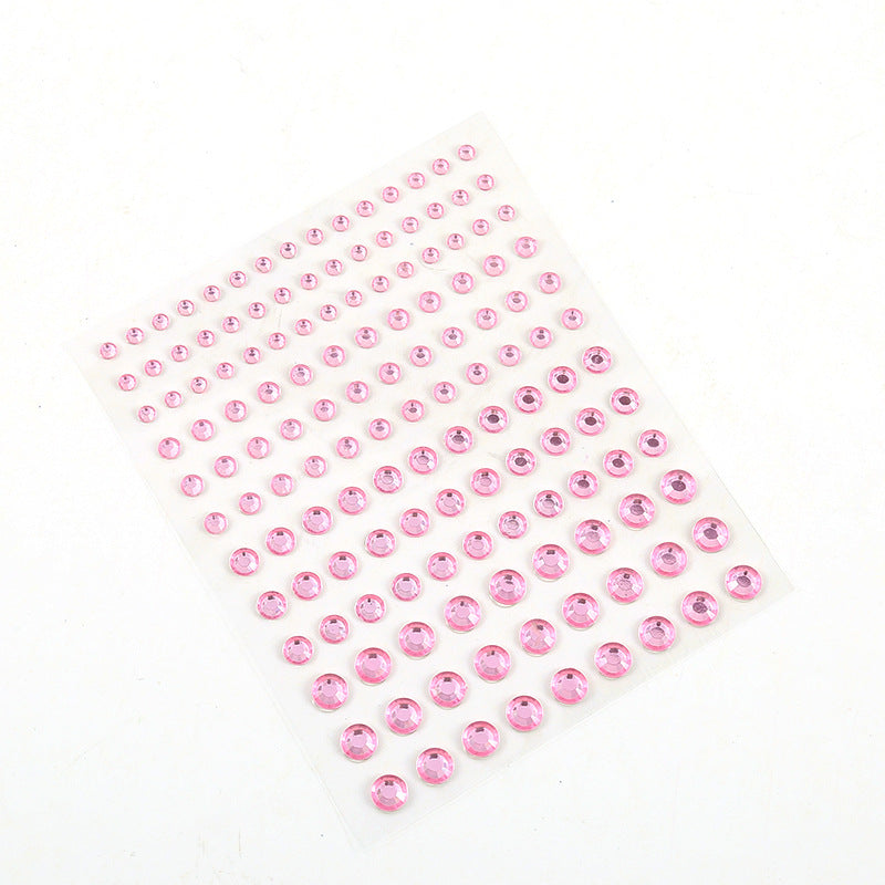 1 Pc Disposable Tattoo Stickers Face Jewelry Color Crystal Diamond DIY Eyes Face Body Waterproof Makeup Decorations Rhinestones - Sun Studio