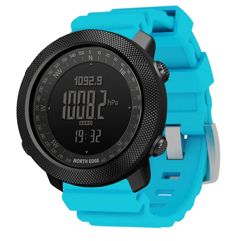 NORTH EDGE Men's sport Digital watch Hours Running Swimming Military Army watches Altimeter Barometer Compass waterproof 50m - Sun Studio