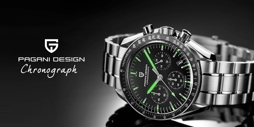 PAGANI DESIGN 2025 New Moon Men's Watches Luxury Quartz Watch For Men AR Sapphire Glass 100M Waterproof Wristwatch Chronograph - Sun Studio
