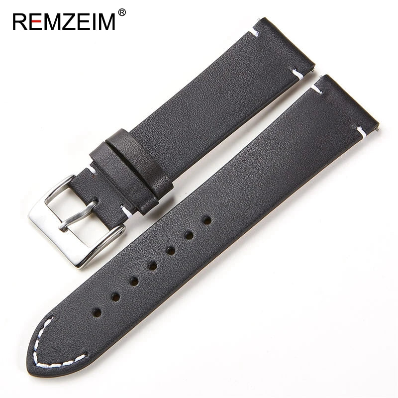 Calfskin Genuine Leather Watchbands Quick Release Watch Band 18mm 20mm 22mm 24mm Smartwatch Strap Watches Accessories - Sun Studio