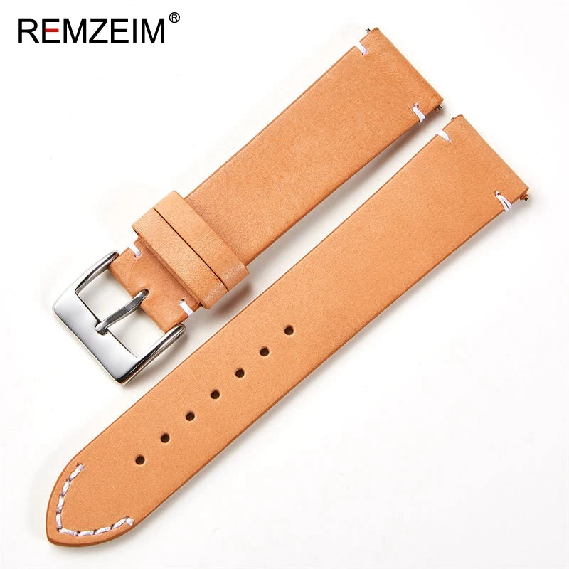 Calfskin Genuine Leather Watchbands Quick Release Watch Band 18mm 20mm 22mm 24mm Smartwatch Strap Watches Accessories - Sun Studio