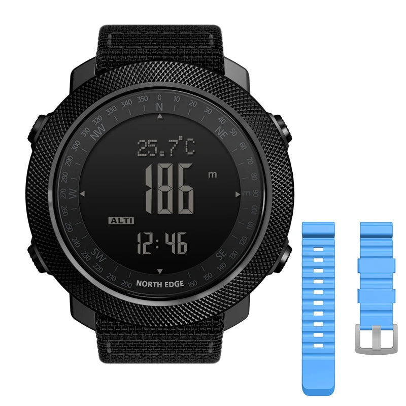 NORTH EDGE Men's sport Digital watch Hours Running Swimming Military Army watches Altimeter Barometer Compass waterproof 50m - Sun Studio