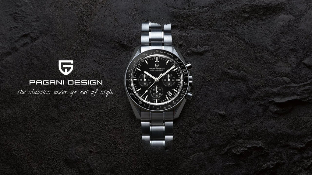 PAGANI DESIGN 2025 New Moon Men's Watches Luxury Quartz Watch For Men AR Sapphire Glass 100M Waterproof Wristwatch Chronograph - Sun Studio