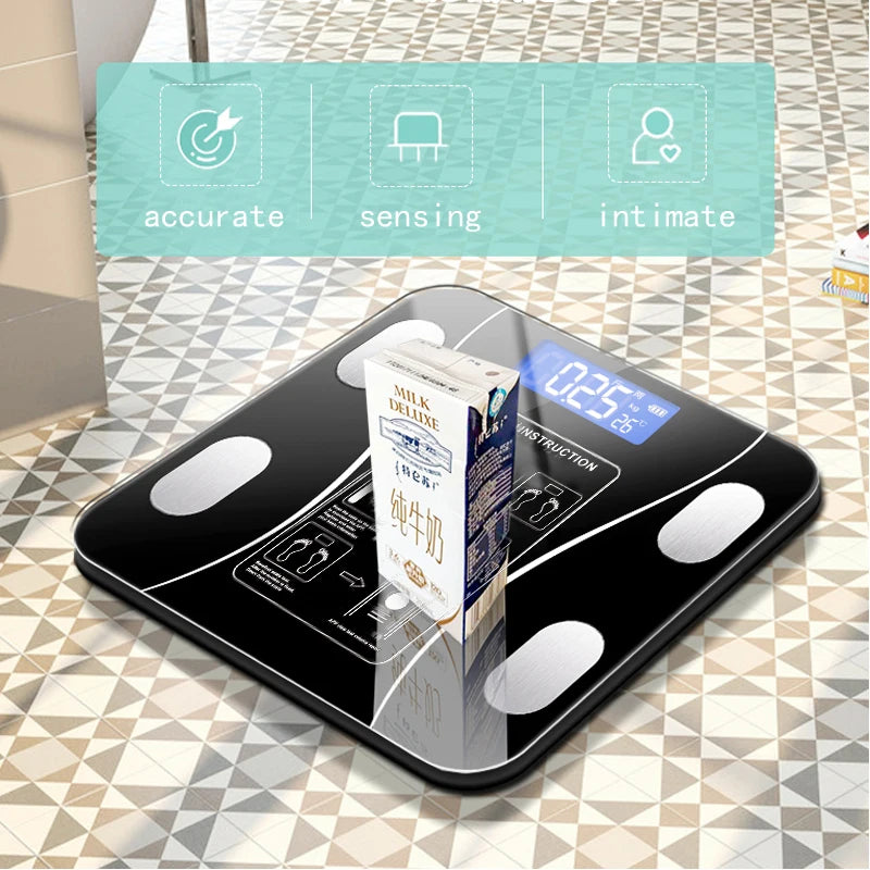 Body Fat Scale Smart Wireless Digital Bathroom Weight Scale Body Composition Analyzer With Smartphone App Bluetooth-compatible - Sun Studio