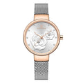 Women Watch NAVIFORCE Top Luxury Brand Steel Mesh Waterproof Ladies Watches Flower Quartz Female Wristwatch Charming Girl Clock - Sun Studio