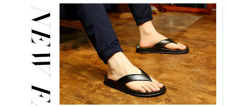 New Arrivals Summer Shoes Men Slippers Flip Flops Casual Beach Slides Home Outdoor Black Slippers chanclas hombre тапочки 36-44# - Sun Studio