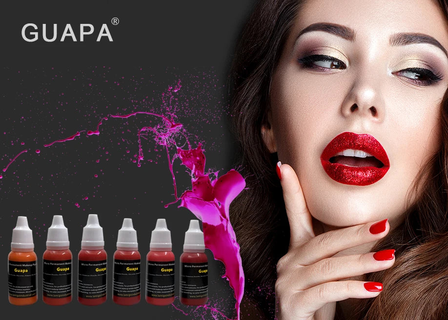10ML Tattoo Ink Micro pigment Lip Eyebrow Permanent Makeup Pigment Tattoo Supplies for Tattoo Eyebrow Eyeliner Lip