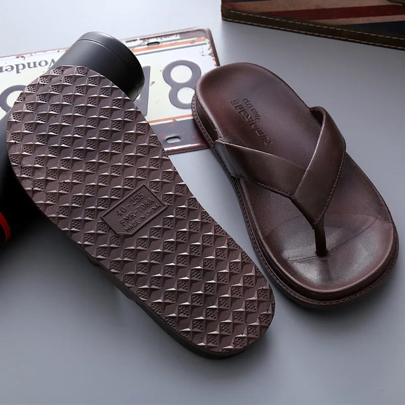 New Arrivals Summer Shoes Men Slippers Flip Flops Casual Beach Slides Home Outdoor Black Slippers chanclas hombre тапочки 36-44# - Sun Studio