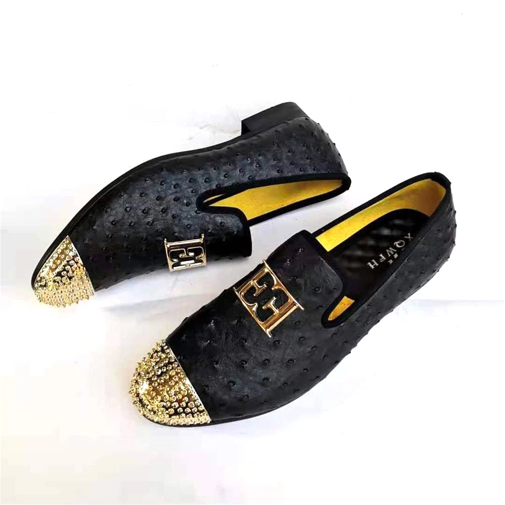 XQWFH 2021 Fashion Mens Loafers Bow Tie Black White Leather Slip On Moccasins Luxury Smoking Flats Men Wedding Dress Shoes - Sun Studio