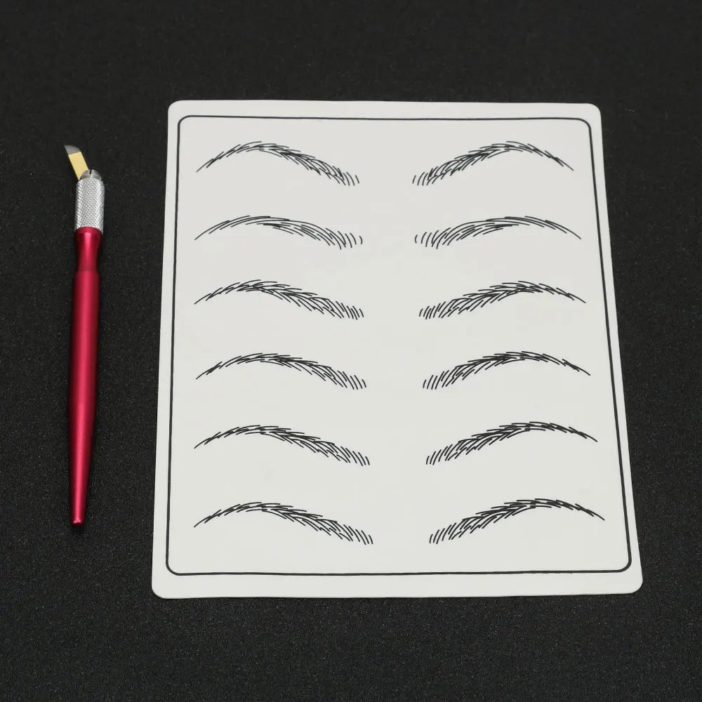 Double Side Eyebrow Tattoo Practice Skin Silicone Skin Kits Tattoo Supplies For Microblading Permanent Makeup Beginner PMU Set