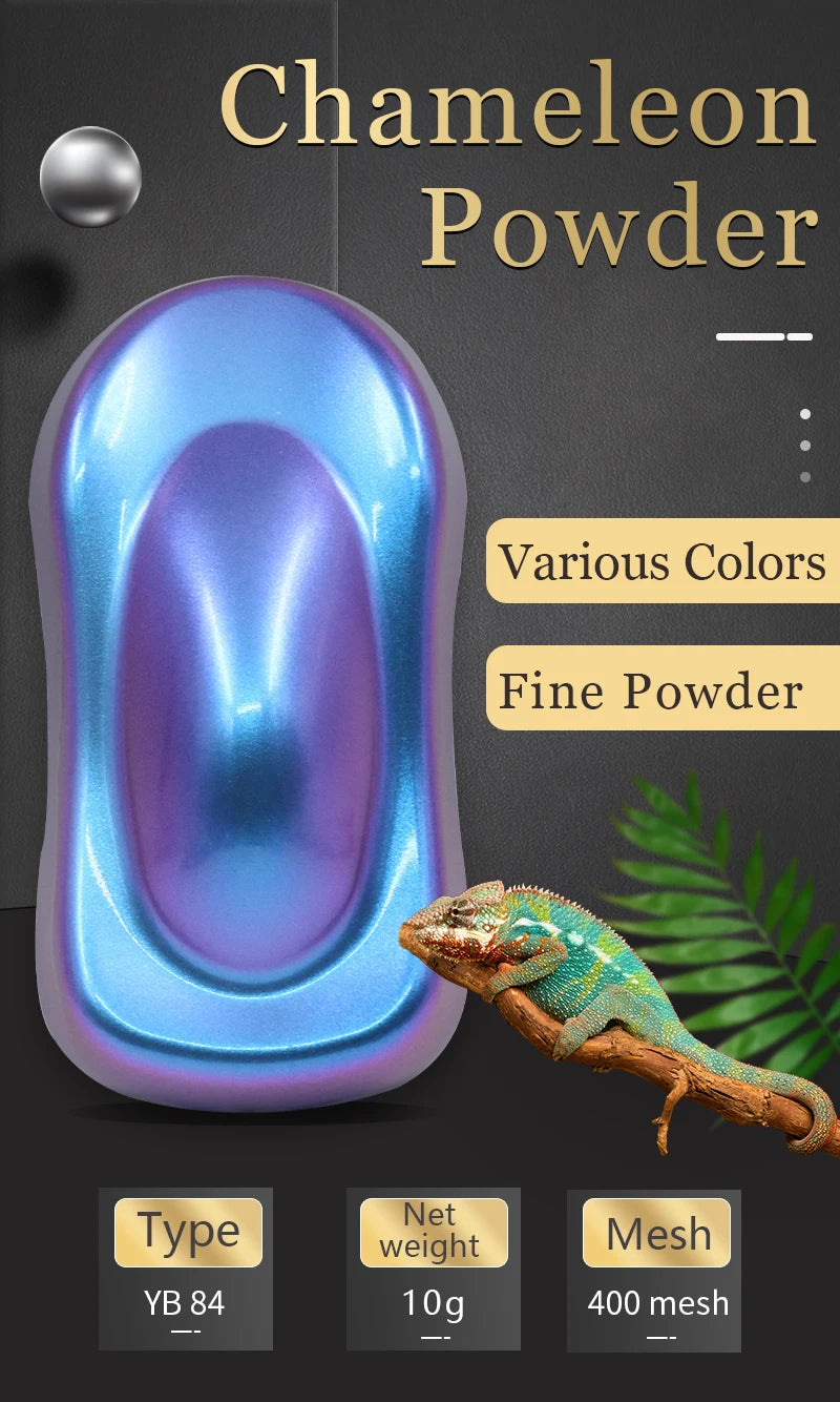 Chameleon Pigments Acrylic Powder Coating Dye Magic Discolored Pearlescent for Crafts Car Automotive Painting Decoration Arts - Sun Studio