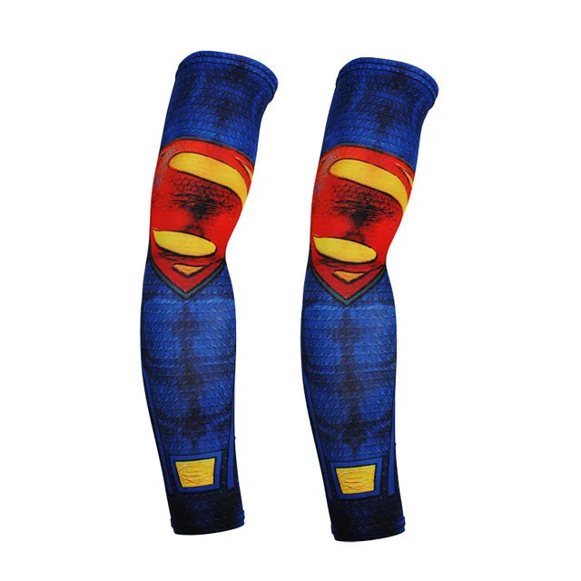 2PCS Cool Men Women Cycling Running Arm Warmer Sleeves UV Sun Protection Cuff Arm Cover Fishing Arm Sleeve Basketball Armguards