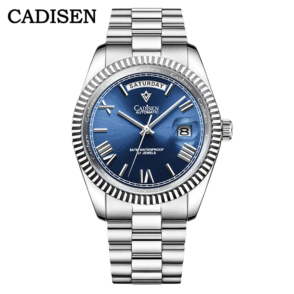 NEW 2025 CADISEN Men's Mechanical Watches Luxury Meteorite Dial Automatic Watch For Men Week 100M Japan MIYOTA 8285 Clock Man - Sun Studio