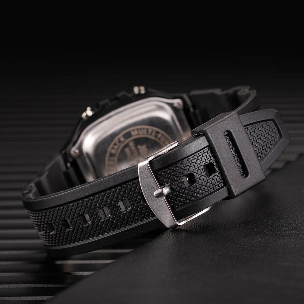 Fashion Men Digital Wristwatches Sport Army Green Mens Watches Luxury Led Electronic Clock Waterproof Square Dial Reloj Hombre - Sun Studio