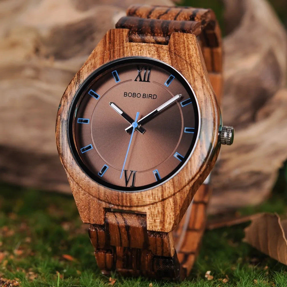 relogio masculino BOBO BIRD Wood Watch Men Special Design Handmade Wrist Watches for Him Customized Wooden Gifts DROPSHIPPING - Sun Studio