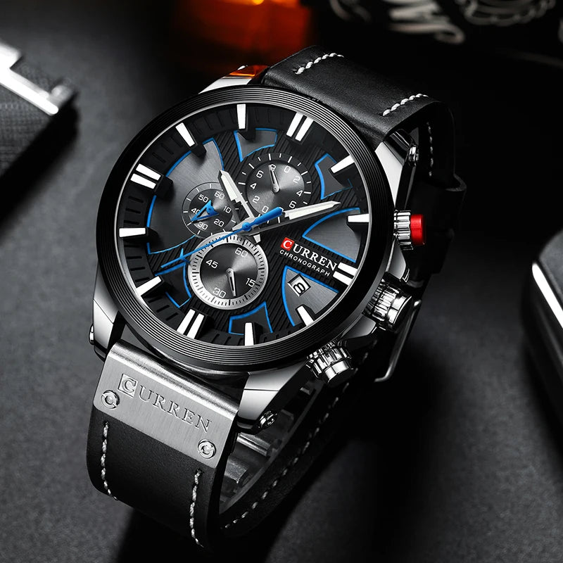 New CURREN Men Watches Fashion Quartz Wrist Watches Men's Military Waterproof Sports Watch Male Date Clock Relogio Masculino - Sun Studio