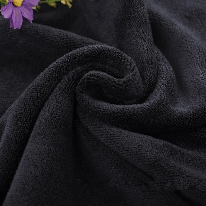Thicken Increased Superfine Fiber Fitness Quick-drying Sports Towel Fitness Sports Bath Towel (Black) - Sun Studio