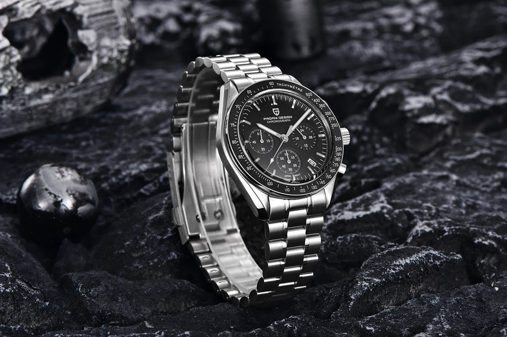 PAGANI DESIGN 2025 New Moon Men's Watches Luxury Quartz Watch For Men AR Sapphire Glass 100M Waterproof Wristwatch Chronograph - Sun Studio