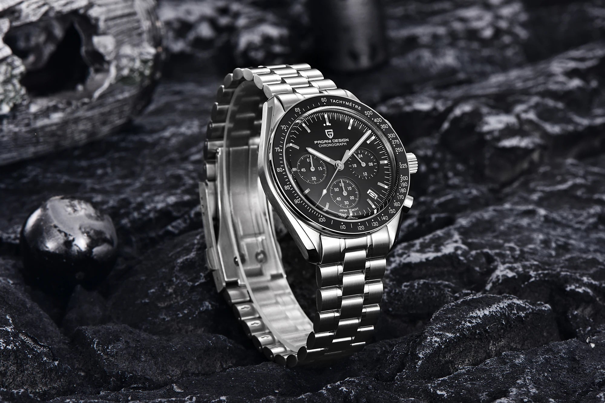 PAGANI DESIGN 2025 New Moon Men's Watches Luxury Quartz Watch For Men AR Sapphire Glass 100M Waterproof Wristwatch Chronograph - Sun Studio