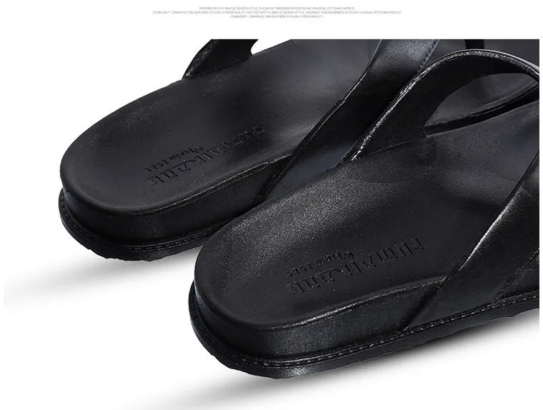 New Arrivals Summer Shoes Men Slippers Flip Flops Casual Beach Slides Home Outdoor Black Slippers chanclas hombre тапочки 36-44# - Sun Studio