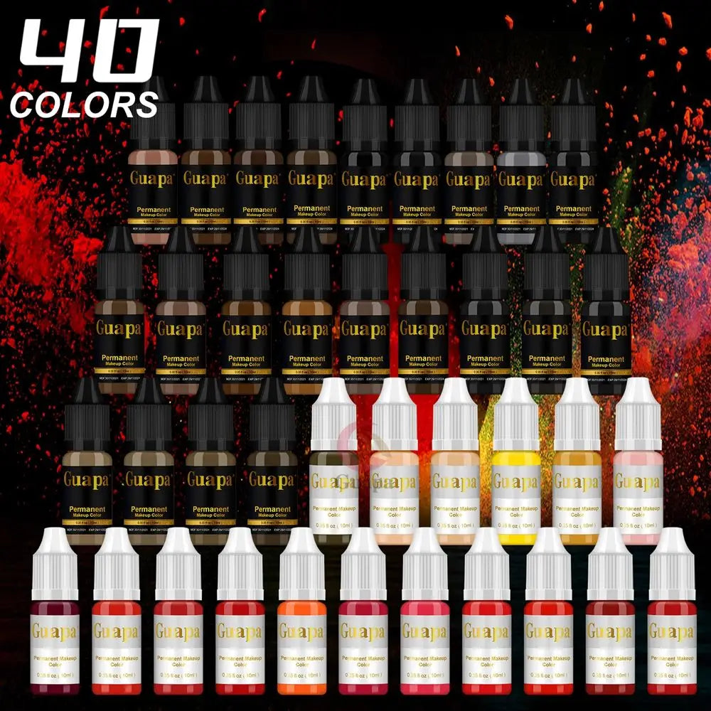10ML Tattoo Ink Micro pigment Lip Eyebrow Permanent Makeup Pigment Tattoo Supplies for Tattoo Eyebrow Eyeliner Lip - Sun Studio