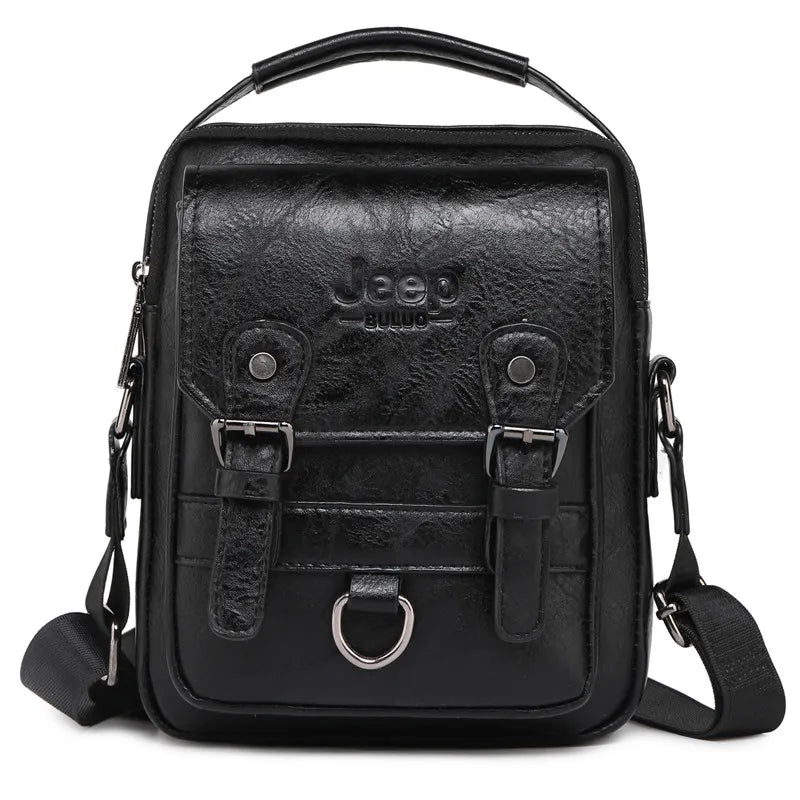 JEEP BULUO Multi-function Business Handbags Men New Man's Shoulder Bag Large Capacity Leather Messenger Bag Crossbody Big Brand - Sun Studio
