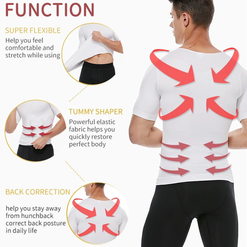 Men Slimming Body Shaper Belly Control Shapewear Man Shapers Modeling Underwear Waist Trainer Corrective Posture Vest Corset - Sun Studio