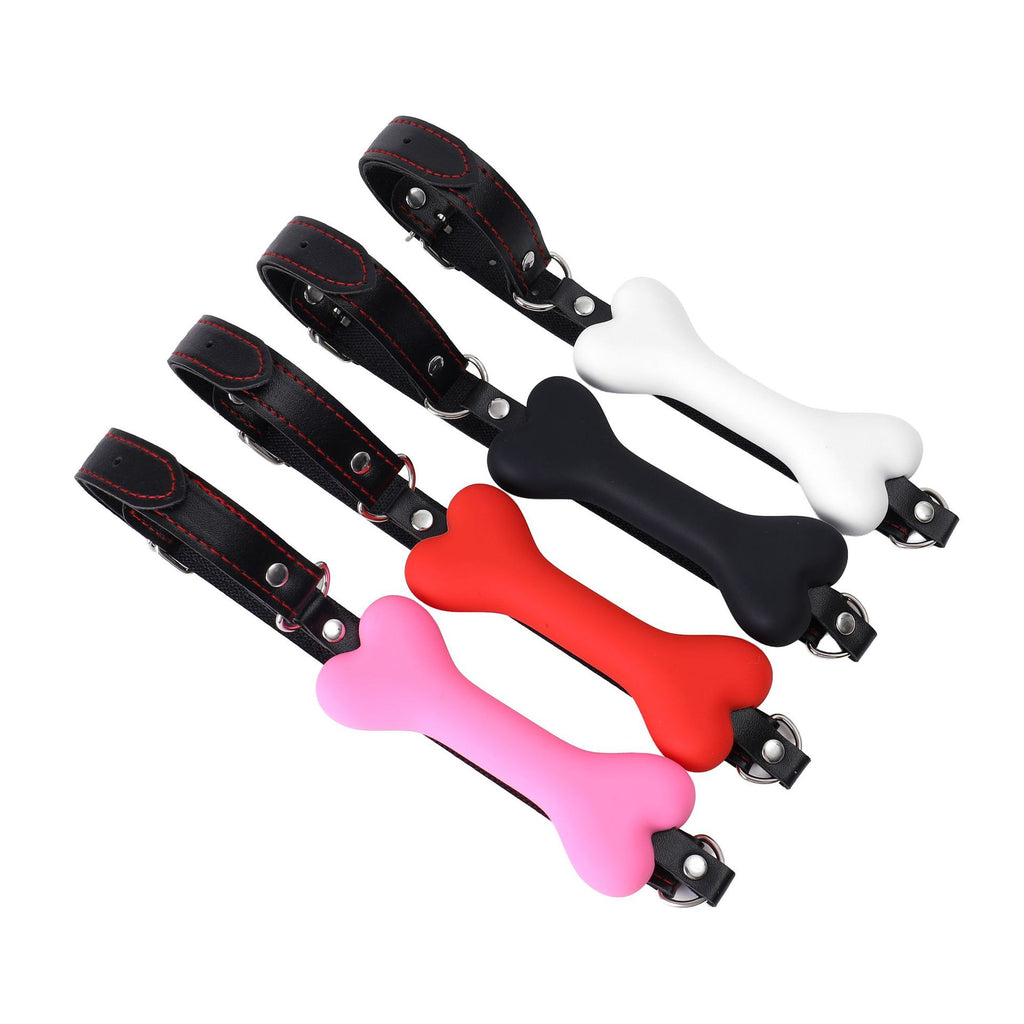 SM Fun Adult Products Silicone Dog Bone Mouth Stopper Flail Mouth Opener Alternative Toys Soft Mouth Ball Couple Toys - Sun Studio
