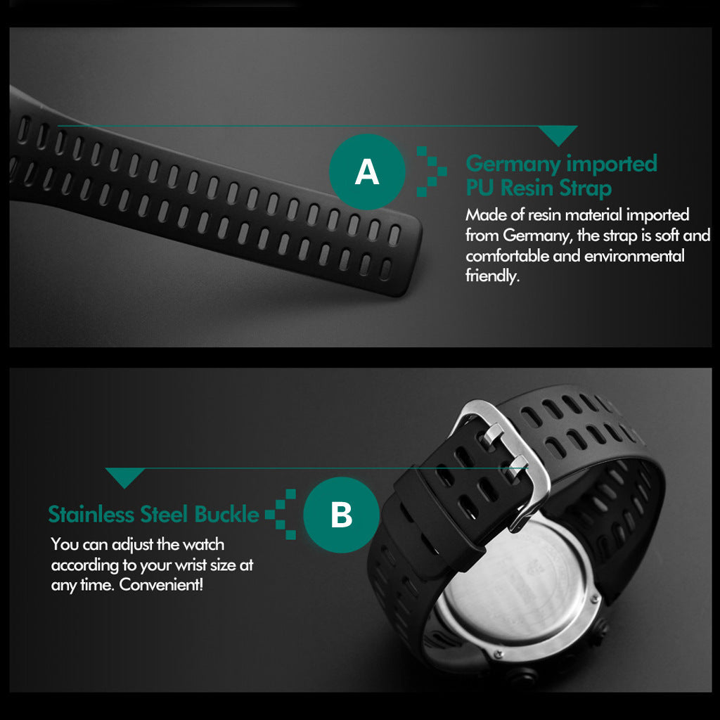 Men's Sports Watches Luxury Digital Watch Stopwatch Luminous Date Week Multifunction Fitness Electronic Wristwatch Reloj Hombre