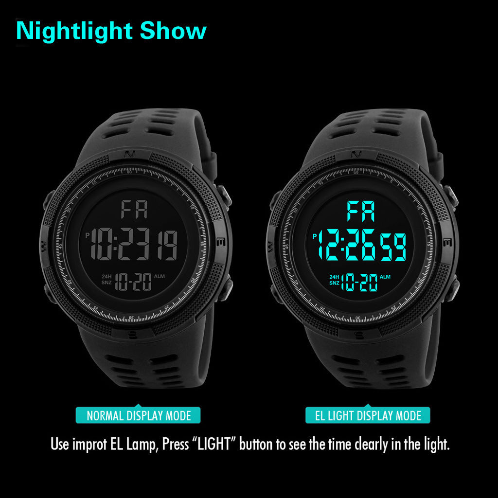 Men's Sports Watches Luxury Digital Watch Stopwatch Luminous Date Week Multifunction Fitness Electronic Wristwatch Reloj Hombre