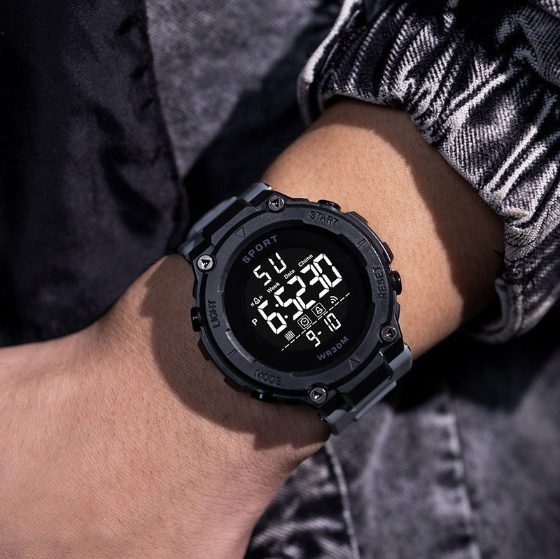 Men's Sports Watches Luxury Digital Watch Stopwatch Luminous Date Week Multifunction Fitness Electronic Wristwatch Reloj Hombre - Sun Studio