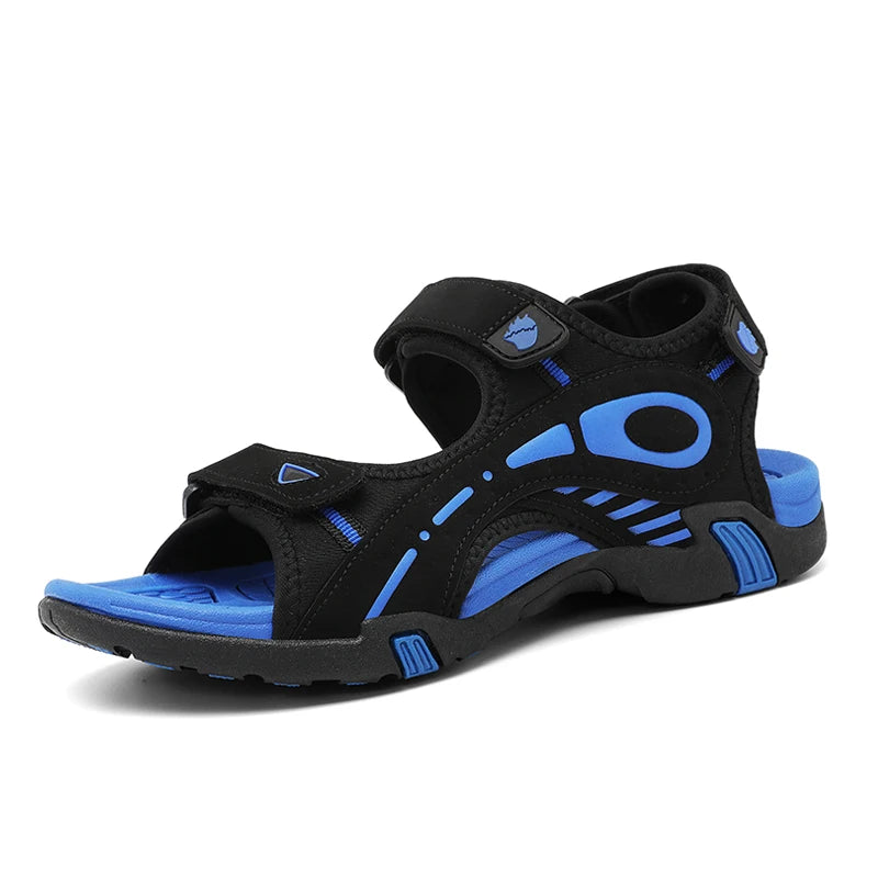 Men High Quality Sandals outdoor fashion Durable Handmade Stitching Flats Close Toe Non Slip hiking Shoe men Beach Sandals - Sun Studio