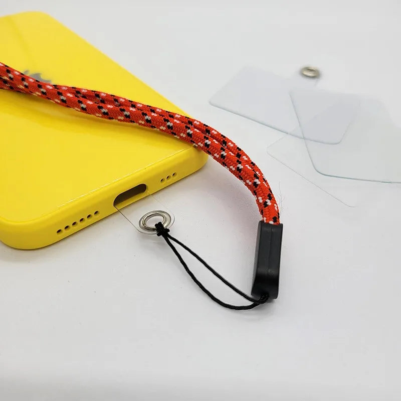 1/3/5/10Pcs Mobile Phone Anti-lost Lanyard Card Gasket Universal Transparent Clip Detachable Phone Hanging Cord Strap Tether Pad - Sun Studio