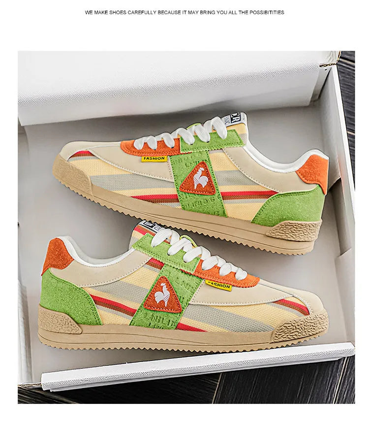 Mens Classic Running Shoes Lace Up Soft Sole Walking Shoes Breathable Flat Fashion 2026 Spring Autumn Tennis Casual Sports Shoes - Sun Studio