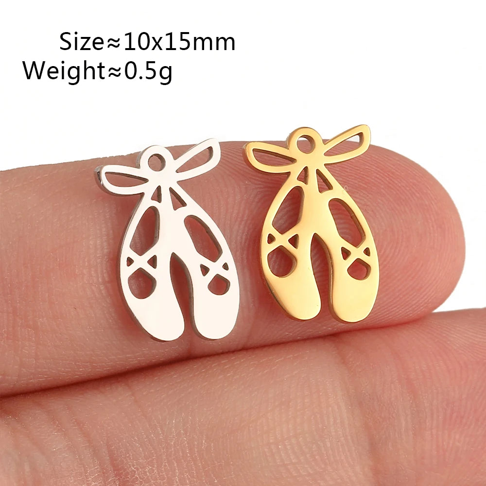 5Pcs Summer Hat/Lip Kiss/Swimsuit/Airplane Travel Charm  Stainless Steel Jewelry Making Craft DIY Bracelets Necklace Accessories - Sun Studio