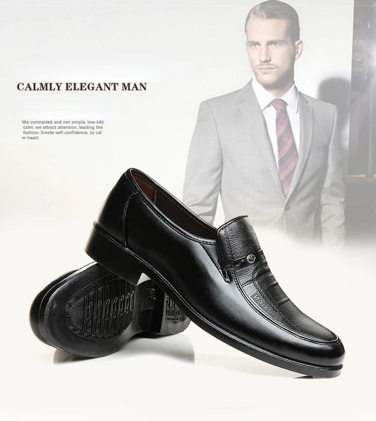 2024 New Leather Shoes for Men High Quality Business Men Dress Shoes comfortable Flats Oxford Breathable Men Party Wedding Shoes - Sun Studio