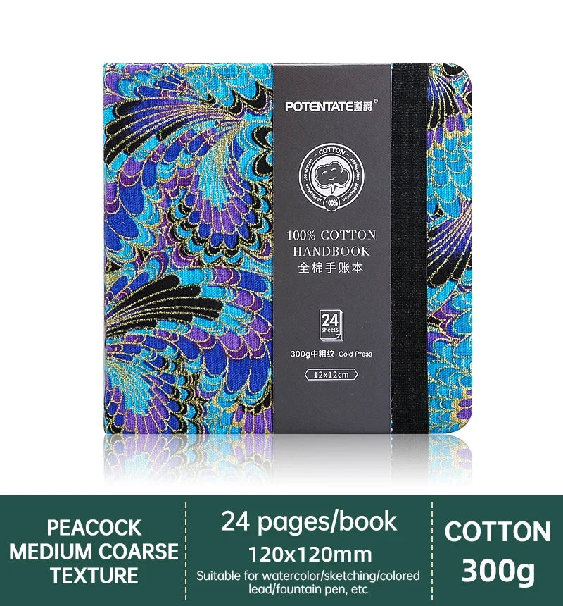 POTENTATE 100% Cotton Watercolor Book Square Sketchbook 300g Art Drawing Sketch Pad potentate бумага акварели