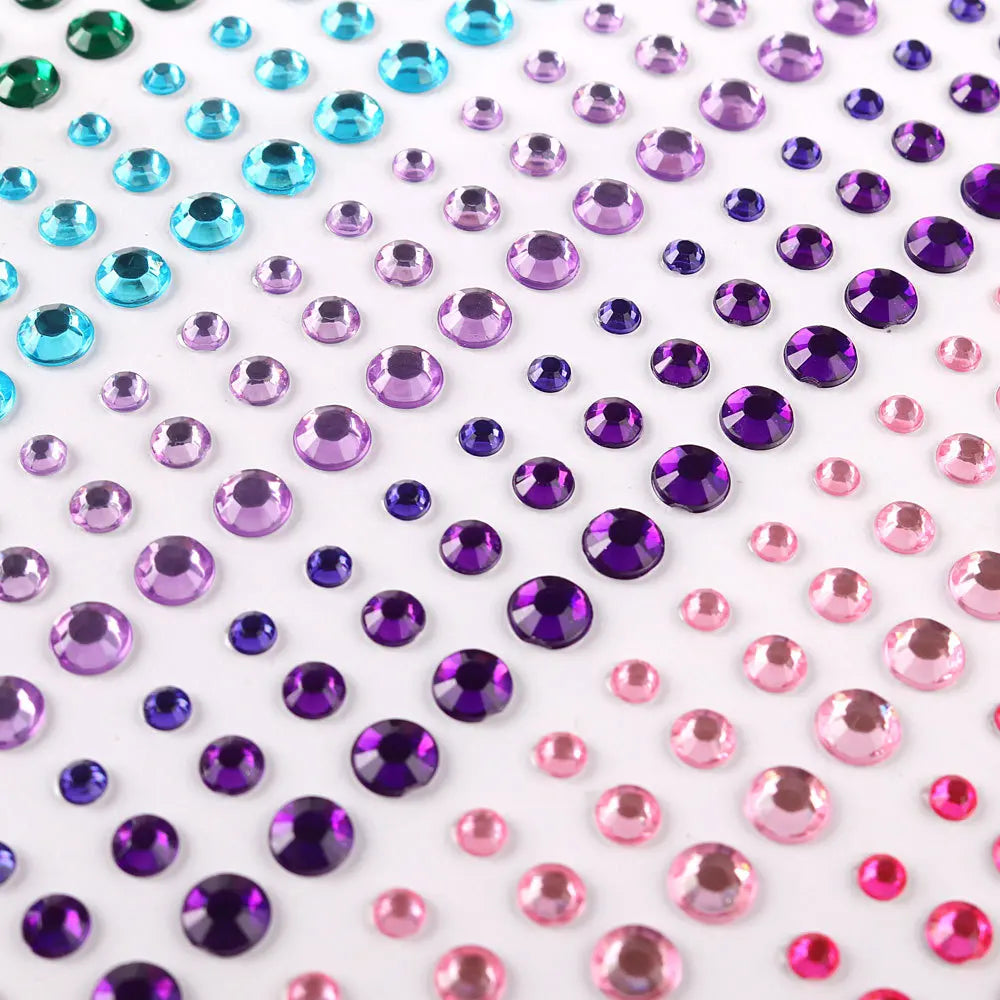 Face Decorations Rhinestone Stickers for Music Festival Halloween Party Mobile Crystal Sticker Women Girls DIY Diamond Stickers - Sun Studio