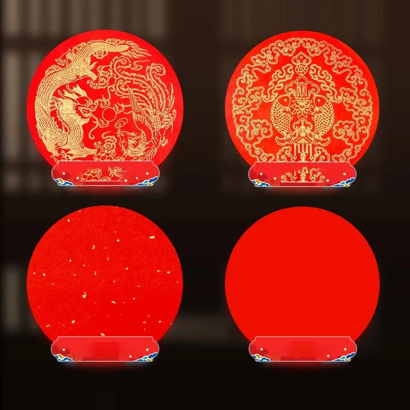 Chinese Spring Festival Scrolls Red Xuan Paper Blank Thicken Chinese Couplets Chunlian Rice Paper New Year Party Door Wedding - Sun Studio