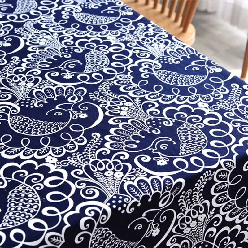 Bohemian Fabric Ethnic Vintage Retro Boho Printed Cotton Linen Home Decor Upholstery Textile