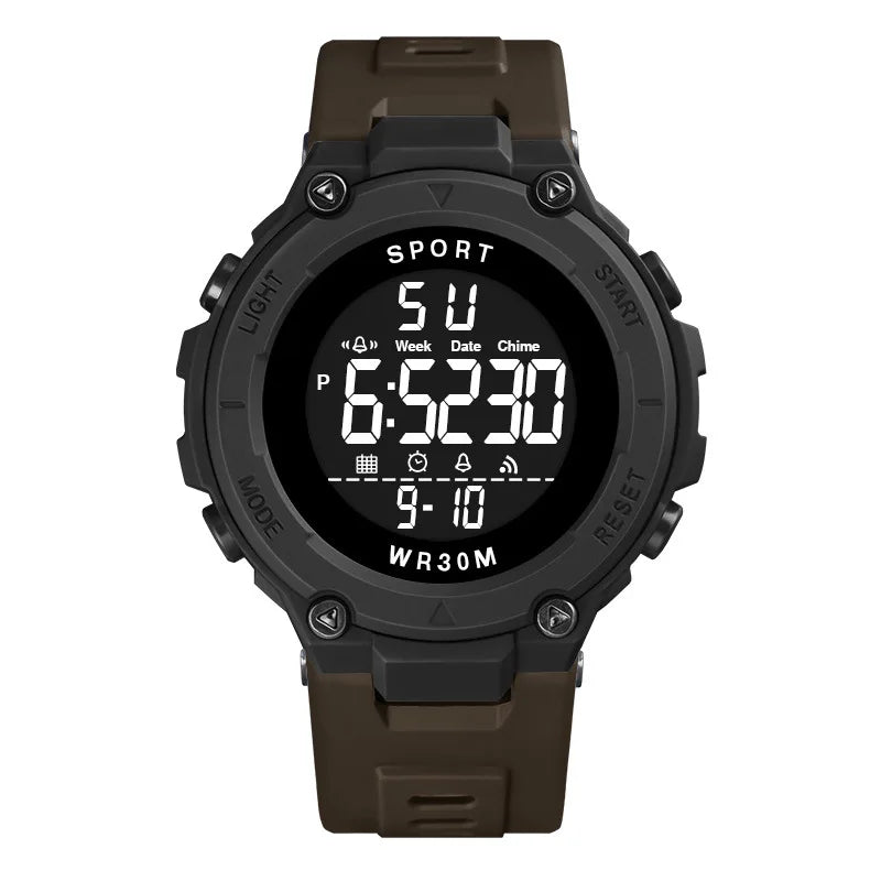 Men's Sports Watches Luxury Digital Watch Stopwatch Luminous Date Week Multifunction Fitness Electronic Wristwatch Reloj Hombre