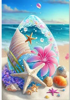 Starfish 5D Diamond Painting Fantasy Shell Seaside Scenery Full Diamond Embroidery Mosaic Cross Stitch Kits Bedroom Home Decor - Sun Studio